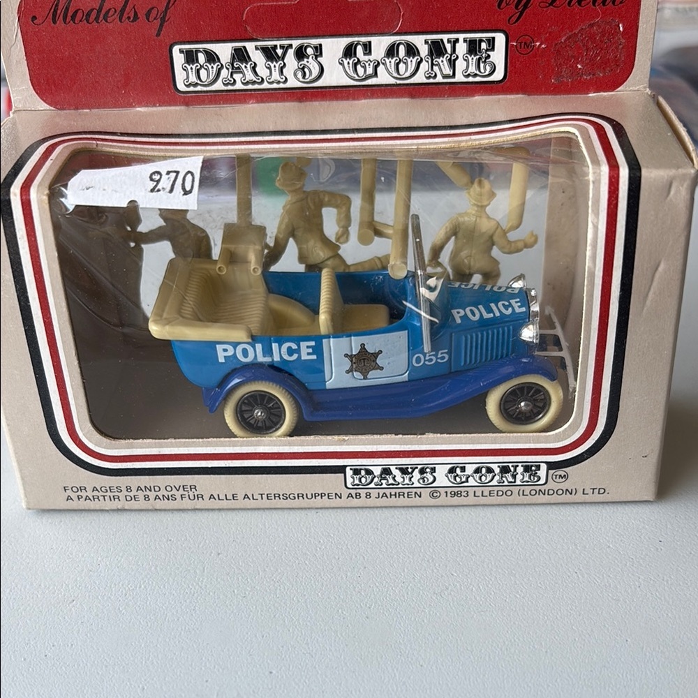 Police Toy Car - Blue and Cream